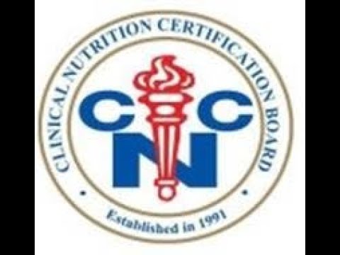 Clinical Nutrition Certification Board emblem from Radhia’s video